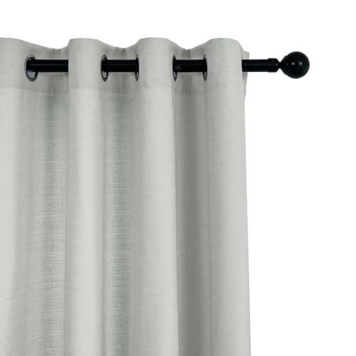 Linen Blended Rustic Curtains 72 inch Length 2 Panels for Living Room Pinch Pleat Textured Thick Light Filtering Privacy Window Drapes Grommet Top for Bedroom 6ft (52x72 Silvery Grey) - color: Silvery Grey, size: 52"W x 72"L (Pack of 2)