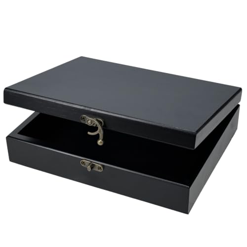 WE Games Old World Wooden Keepsake Box - color: Black Stained, size: Medium