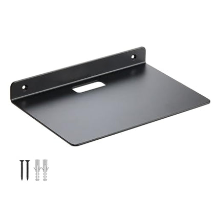 Floating Wall Shelves, 3.0mm Thick Aluminium Alloy Small Floating Shelf, Suitable for Bedroom, Living Room, Bathroom, Kitchen, Office Etc(Black, 9 Inch), 9 inch Wide Shelf - color: Black, size: 9 inch floating shelf