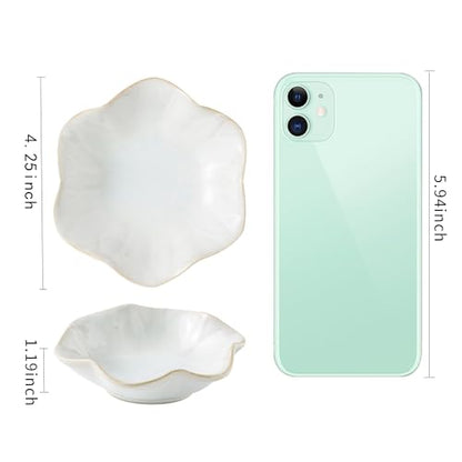 BEUNAIZER Jewelry Dish Tray, Ring Dish, Ceramic Trinket Tray, Key Bowl - color: Milky White