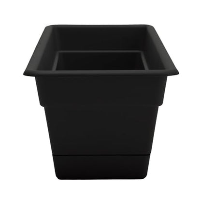Bloem Dura Cotta 24" Plastic Window Box Planter with Saucer, Black, 3-Pack - color: Black, size: 24" (Pack of 3)