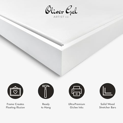 The Oliver Gal Artist Co. Abstract Wall Art Canvas - size: 15"L x 10"W, style: White Frame