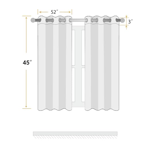 ChrisDowa Dark Green Blackout Curtains 45 Inches Long 2 Panels for Bedroom - color: Dark Green, size: 52"W x 45"L (Pack of 2)