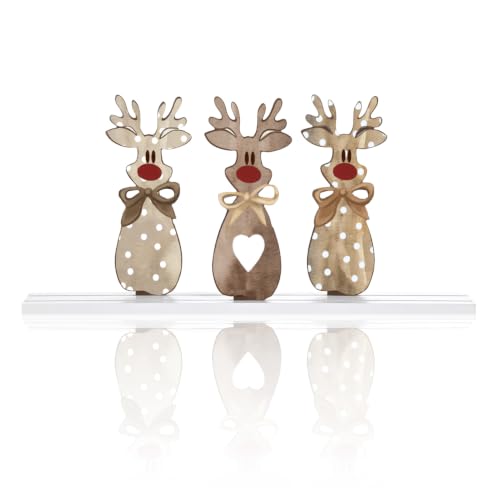 Smile Wooden Sign Christmas Winter Decor - style: Reindeer