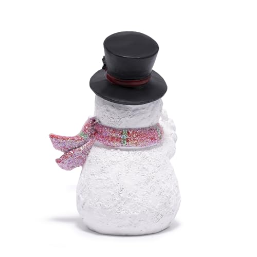 Hodao Christmas Snowman Figurine Decoration, Funny Winter Finger Statue - color: White-1