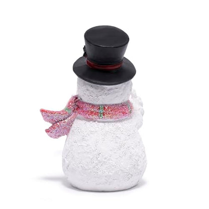 Hodao Christmas Snowman Figurine Decoration, Funny Winter Finger Statue - color: White-1