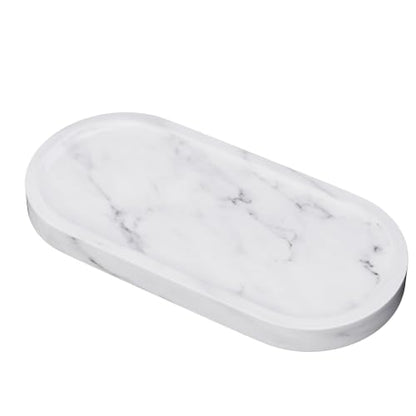Decorative Trays with Natural Patterns,9.8x4.7x0.7in,Carrara White - color: Carrara White