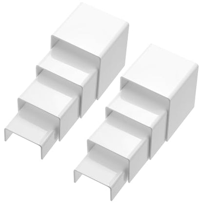 Chuangdi 20 Pcs Acrylic Display Risers, White Plastic Product Stand - color: White, size: Medium Set