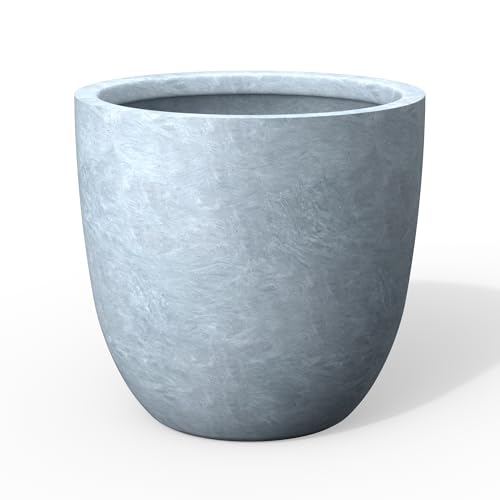 Kante Modern Home Minimalist 10" Dia Blue Gray Concrete Bowl Planter - color: Slate Gray, size: 10-Inch Dia