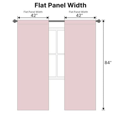 H.VERSAILTEX Blackout Curtains Thermal Insulated Window Treatment Panels Room Darkening Blackout Drapes for Living Room Back Tab/Rod Pocket Bedroom Draperies (2 Panels, Baby Pink, 42 x 84 Inch) - color: Baby Pink, size: 42"W x 84"L (Pack of 2)