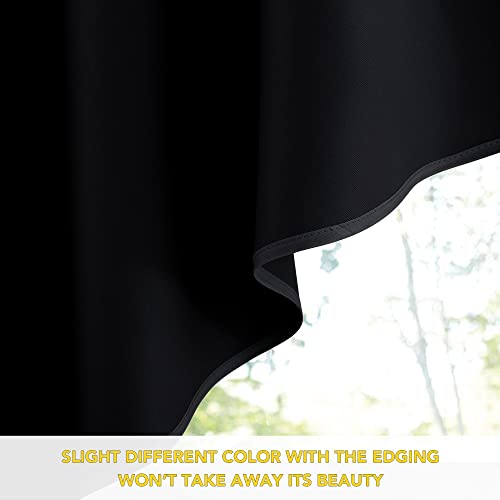 NICETOWN Burgundy Swag Curtains for Kitchen Over Sink 36 x 63 inches Long - color: Black, size: 36"W x 63"L (Pack of 2)