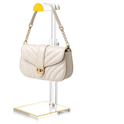 Acrylic Purse Display Stand, Adjustable Handbag Holder for Table & Closet