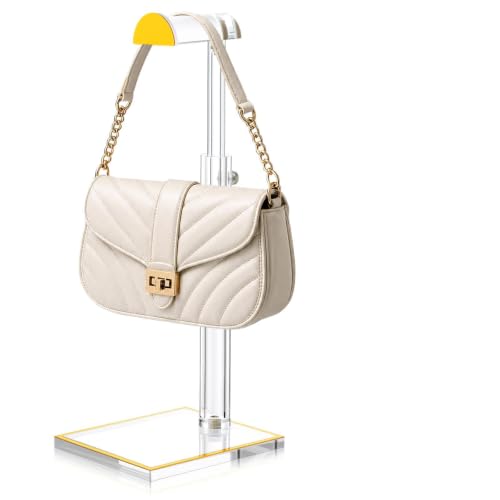 Acrylic Purse Display Stand, Adjustable Handbag Holder for Table & Closet