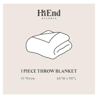 HiEnd Accents Teddy Dark Oak 60x90 inch Boucle Throw Blanket - color: Dark Oak, size: 60" x 90"