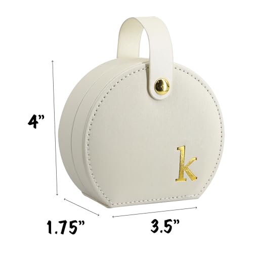 COLLECTIVE HOME Small Travel Jewelry Case for Women, Detachable Handle (k) - color: k