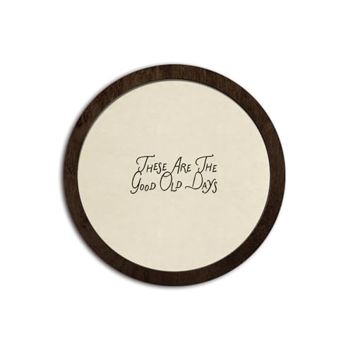 CFFJLHN Christian Bible Wall Art Decor, These Are The Good Old Days Religious Scripture Round Wood Hanging Wall Decor for Home Bedroom Living Room Church Prayer Room, 10x10 Inch - color: Christ-10