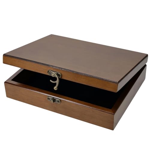 WE Games Old World Wooden Keepsake Box - color: Walnut, size: Medium