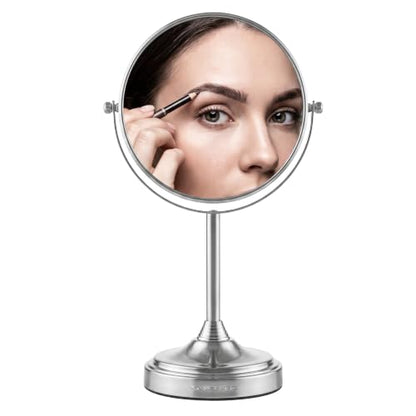 OVENTE 7" Tabletop Magnifying Makeup Mirror, Polished Chrome MNLCT70CH1X7X - color: Polished Chrome, size: 13.3"L x 6.5"W, style: Non-Lighted