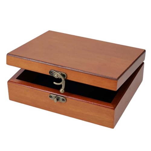 WE Games Old World Wooden Keepsake Box - color: Redwood, size: Small