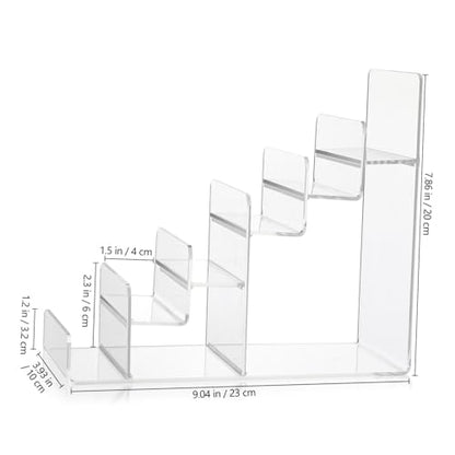 1pc Acrylic Clear Purse Display Stand - Jewelry Handbag Organizer Rack, Perfume Nail Polish Holder Shelf for Counter Vendor Display, Purse Organizer Stand