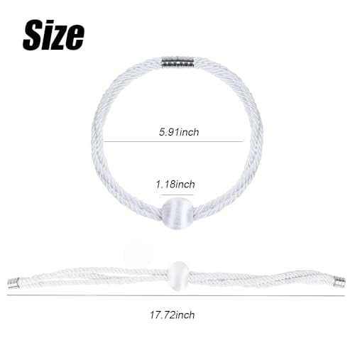 BEL AVENIR Magnetic Curtain Tiebacks, Boho Farmhouse Curtain Tie Backs - color: White