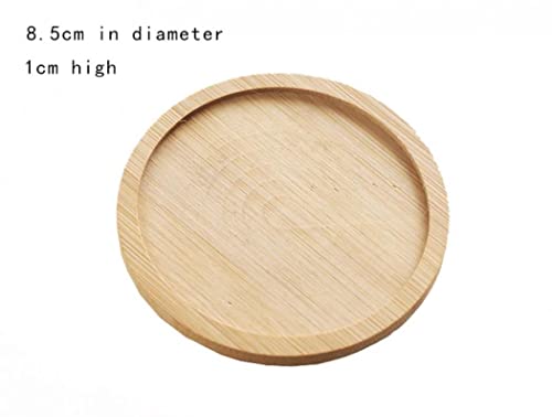 YYW 3 Inch Ceramic Plant Pot Set of 4 with Drainage and Bamboo Tray(Set 3) - color: Set 3, size: One Size