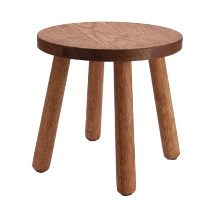 Solid Wooden Stool,Plant Stand,Step Stool,Light Walnut,15.8" H - color: Light Walnut, size: 15.8inch