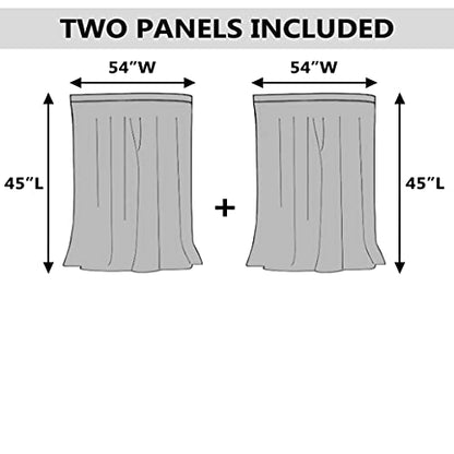 Demetex Short Curtains Beige Semi Sheer Kitchen Lace Window Curtain Panels Stripe, Set of 2, 54 x 45 Inch, Linen - color: Striped Linen, size: 54"W x 45"L (Pack of 2)
