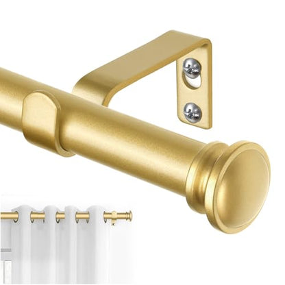 TONIAL Curtain Rods for Windows, 32 to 58 Inch, Gold, Single Drapery Rod - color: Gold, size: 32-58"