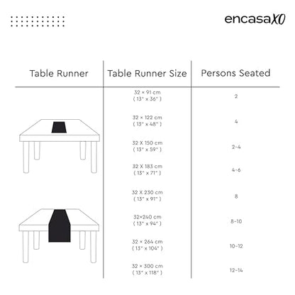 Encasa XO Table Runner, Cotton Canvas Dining Runner 13"x36" - color: Mango, size: 13x36 in