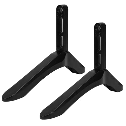 Universal TV Stand Base Fit for 32 to 65 Inches LCD LED TVs, Small Table Top Pedestal Monitor Riser, Steel Standing Legs Replacement, Desktop Mount Bracket with Holder, Screen Support for Home Use