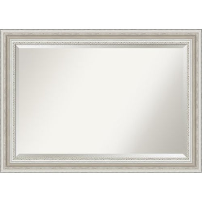 Amanti Art 오버 싱크대용 실버 욕실 거울, 76.2 x 106.7cm(30 x 42인치) 팔러 실버 직사각형 화장대 거울, 대형 전통 프레임, 수평 및 수직으로 걸 수 있음, 욕실 벽 장식, 경사진 가장자리 - color: 팔러 실버 V1, size: 42"L x 30"W