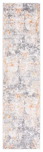 SAFAVIEH Aston Collection Runner Rug - 2' x 8', Grey & Gold, Modern Abstract Design, Non-Shedding & Easy Care, Ideal for High Traffic Areas in Living Room, Bedroom (ASN710G) - color: Grey/Gold, size: 2' x 8' (Runner)