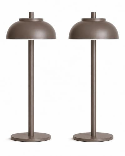 Cordless Table Lamps Rechargeable, Battery Operated Table Light Brown 2Pack - color: Brown-Set of 2