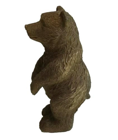 Rustic Bear Statue Shelf Decor - color: Black-brown