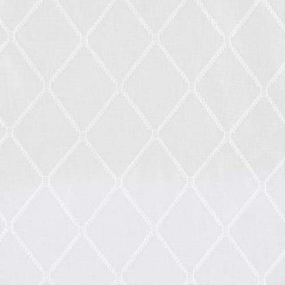 Madison Park Embroidered Diamond Irina Sheer Curtain 50x95 White/Grey - color: White/Grey, size: 50"W x 95"L (Pack of 1)