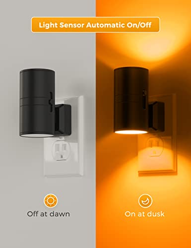 L LOHAS LED Night Light, Amber Nightlight,Dimmable Night Light,Light Sensor - color: Amber, size: 2 Pack
