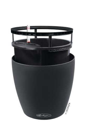 Classico Color 28 Slate, Self-Watering Round Planter, D11 H10.2 in - color: Slate Matte, style: 28
