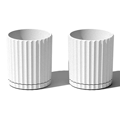 Veradek Demi Series Demi 6" Planter w/Tray - White, 2 Pack - color: White, size: 6 inch - 2 Pack