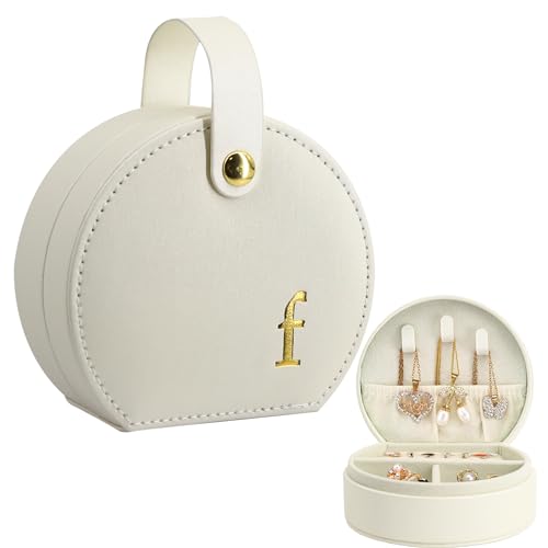 COLLECTIVE HOME Small Travel Jewelry Case for Women, Detachable Handle (f) - color: f