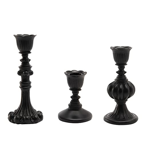 Guichifun Black Candlestick Holder Set of 3 Living Room Decor - color: Black