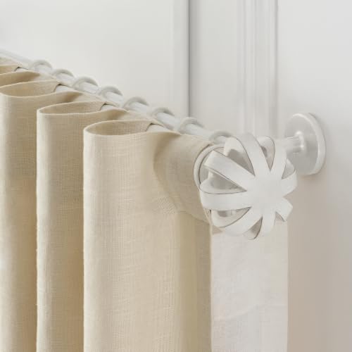 Cambria Designer 1-3/8" Weathered White Quiet Glide Curtain Rings 18 Pack - color: Weathered White, size: Small 1-3/8 in