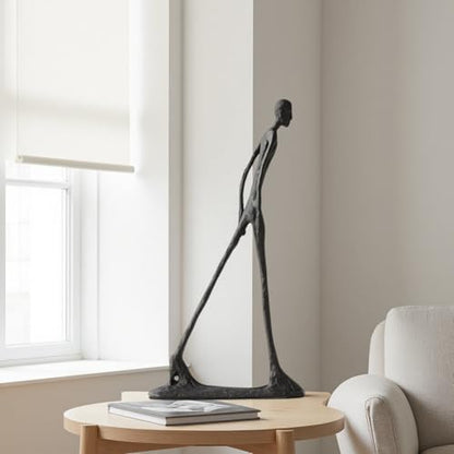 Giacometti Walking Man Sculpture – 10.6" Luxury Handcrafted Metal Modern Art Statue – Exclusive Designer Home Decor Accent – Premium Office Decoration & Collector’s Gift Piece - style: Walking man