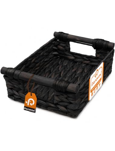 Wicker Basket, Large Basket for Gift Baskets Empty, 10.2x7.9x4in - color: Black, size: Small