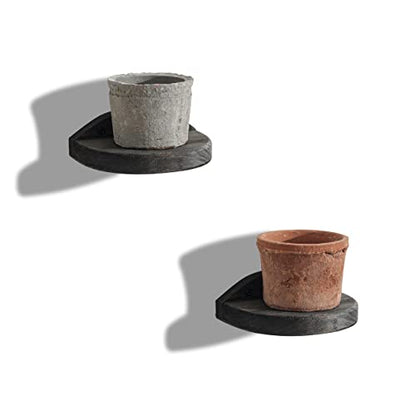 Freezing point Small Floating Shelves for Wall Set of 2 Semicircle Wood 4Inch Mini Wall Shelf Decor Plant Display Collectibles Mounted Kitchen Bathroom Bedroom Corner Decorative Storage Tiny Stand