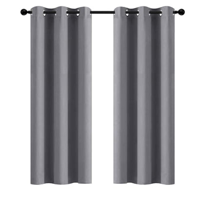 Yakamok Grey Room Darkening Curtains 42x72 inch Gray Grommet-Living Room - color: Grey, size: 42"W x 72"L (Pack of 2)