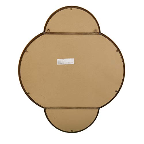 SEI Furniture Holly & Martin Willis Decorative Wall Mirror, Geometric Frame, Metallic Gold