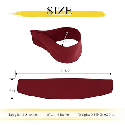 NICETOWN Strong Magnetic Curtain Tiebacks-Curtain Tiebacks for Wall No Screws Perfect of Curtains (Burgundy Red, 11.8 X 4 Inches, Set of 4) - color: Burgundy Red, size: 4"W x 11.8"L (Pack of 4)