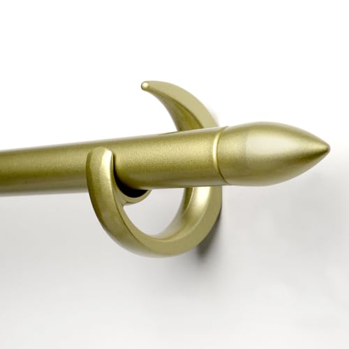 Modern Adjustable Curtain Rod Set 16 to 120 Inches, Sleek Window Rod for Bedroom, Living Room, Gold - color: GOLD, size: 16" to 120"