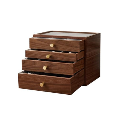 Black Walnut Jewelry Organizer, 4 Layer - size: 4 Layer